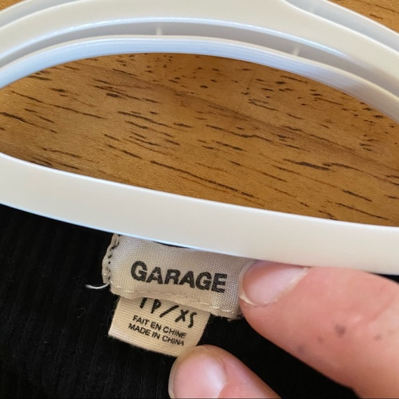 Garage Black Tee with Quarter Length Zipper XS - Picture 6 of 6